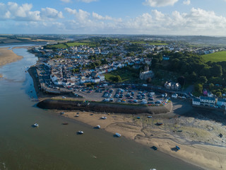 Aerial views of Appledore, UK