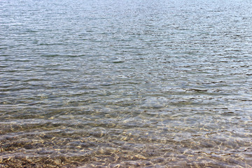 Clean sea water surface seabed visible texture ripples background horizontal