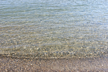 Clean sea water surface seabed visible texture ripples background horizontal