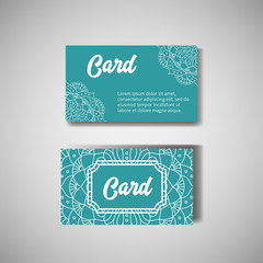 wedding invitation with mandala ornament