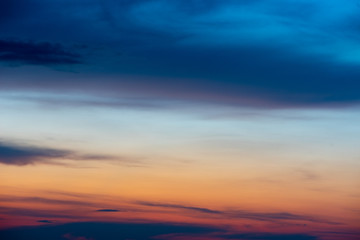 Fototapeta na wymiar Evening Sky,Amazing Sunset Colorful Cloud Background