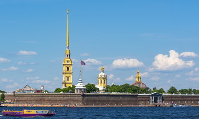 Peter and Paul Fortress and Neva river, Saint Petersburg, Russia