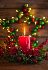 Christmas red candle