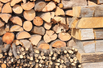Wood stack as texture/background