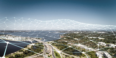 E-commerce and social concept. 3d rendering