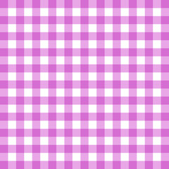 Pink and white gingham seamless pattern background