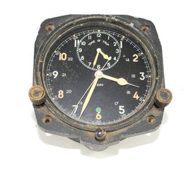 A Vintage Chorometer Measurement of Time On White Background