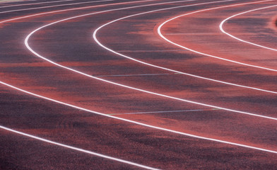 Running track for athletics and competition in prepare maintenance