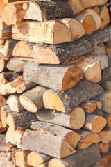 Wood stack as texture/background