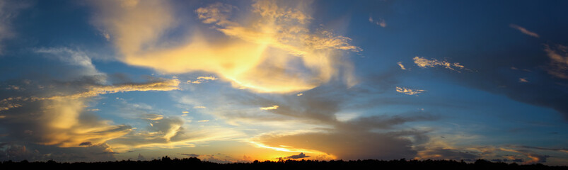 panorama at sunset