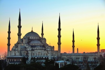 Naklejka na ściany i meble Sultan Ahmed Mosque, or the Blue Mosque in istanbul, Turkey