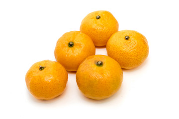Orange on white background.