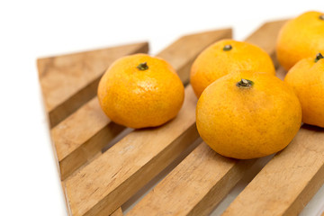 Orange on white background.