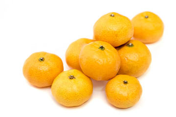 Orange on white background.
