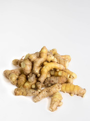 White Turmeric isolated on white