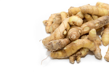 White Turmeric isolated on white