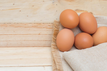 egg on sack background
