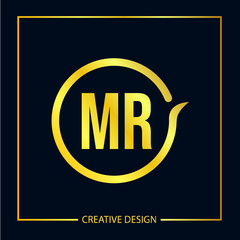 Initial Letter MR Logo Template Design Vector Illustration