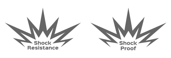 shock resistance icon . vector