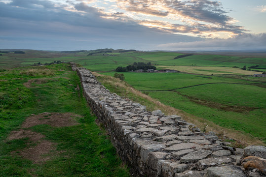 Famous Hadrian's Wall, England