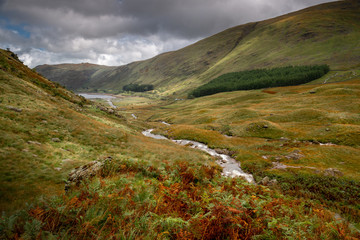 Hiking at Haweswater Reservoir, Lake District, England