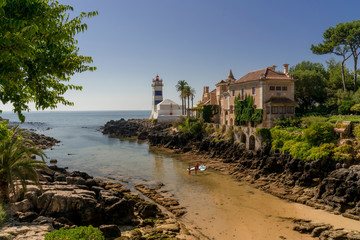 Fototapeta na wymiar Cascais Lighthouse in Portugal