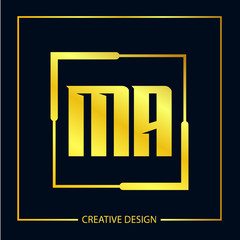 Initial Letter MA Logo Template Design Vector Illustration