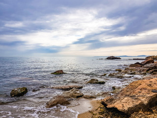 Meer Küste Wolken Harmonie Balance Ruhe Entspannung