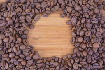 Roasted coffee beans, can be used as a background