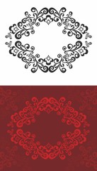 Vector illustration of floral frame