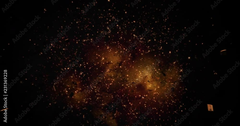 Wall mural realistic explosion and blasts with luma channel. visual effects element.