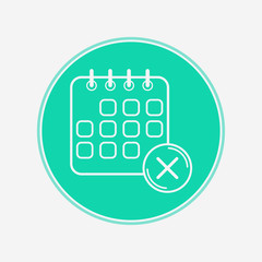 Calendar vector icon sign symbol