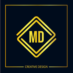 Initial Letter MD Logo Template Design Vector Illustration