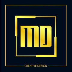 Initial Letter MD Logo Template Design Vector Illustration