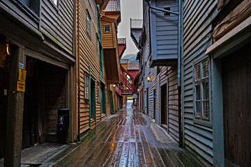Hanse Center of Bergen with Colorful wooden houses