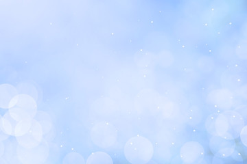 Star with bright blue tone bokeh