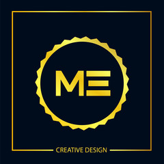 Initial Letter ME Logo Template Design Vector Illustration