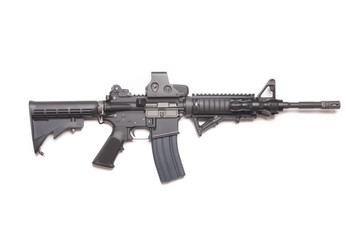 Automatic carbine isolated on white background