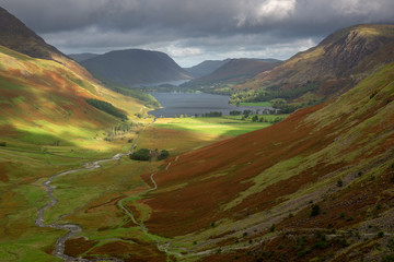 Autumn Colors in Buttermere Valley, Lake District, Cumbria, England, UK