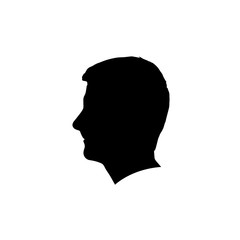 male profile. vector illustration