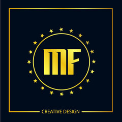 Initial Letter MF Logo Template Design Vector Illustration