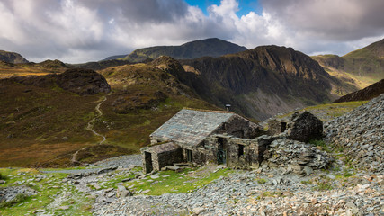 Dubs Hut in the Lake District above Buttermere Valley, Cumbria, England, UK