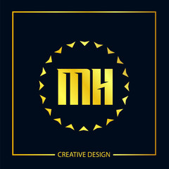 Initial Letter MH Logo Template Design Vector Illustration