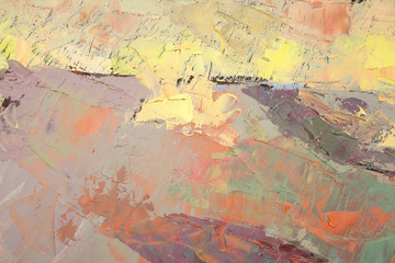 Artists oil paints multicolored closeup abstract background
