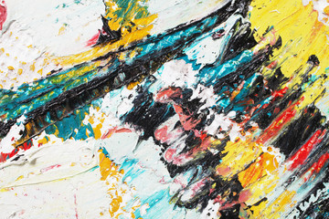 Artists oil paints multicolored closeup abstract background