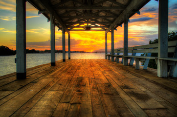 Sunset through the Dock