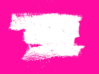 White Brush On Pink Background. Spot. Banner.