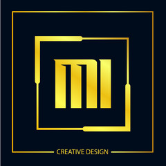 Initial Letter MI Logo Template Design Vector Illustration