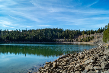 Crater Lake in the Lassen National Forest near Susanville, California