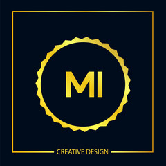 Initial Letter MI Logo Template Design Vector Illustration